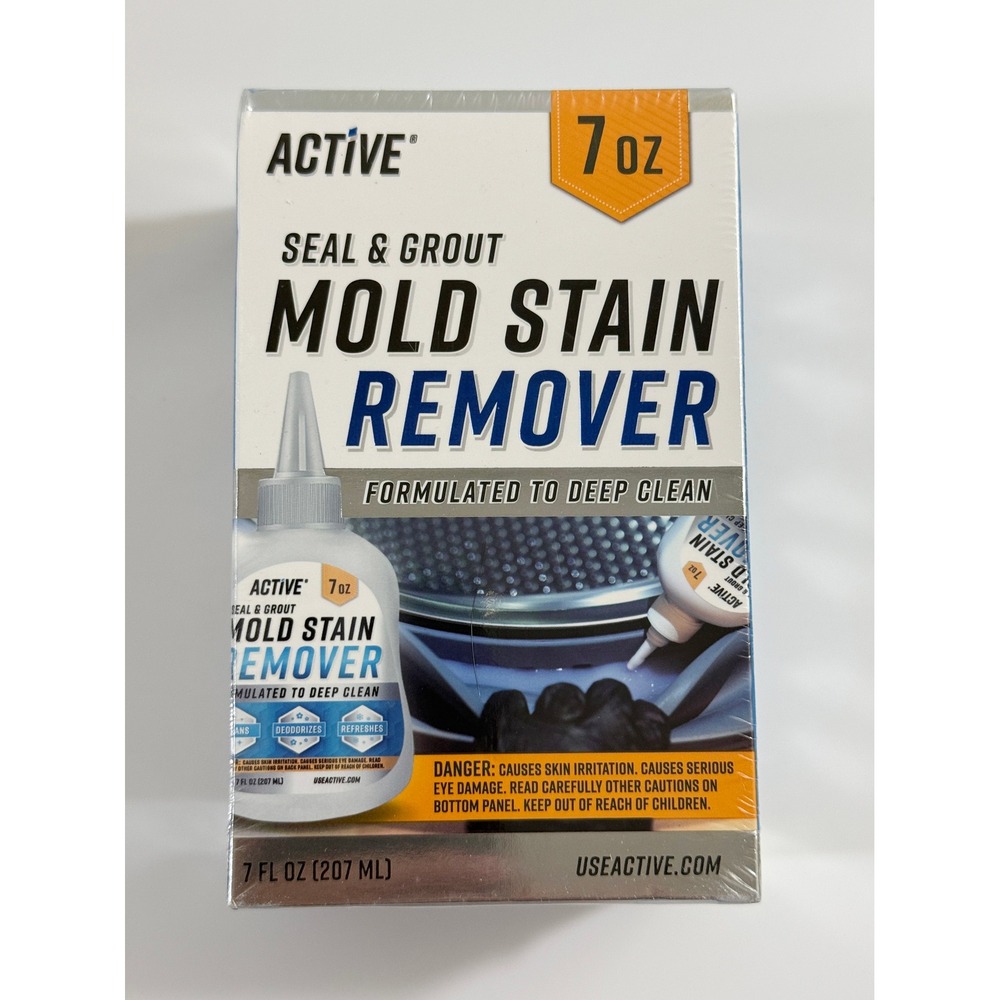 Active Mold Stain Remover Unisex 7oz‎ White Seal & Grout Gel Cleaner